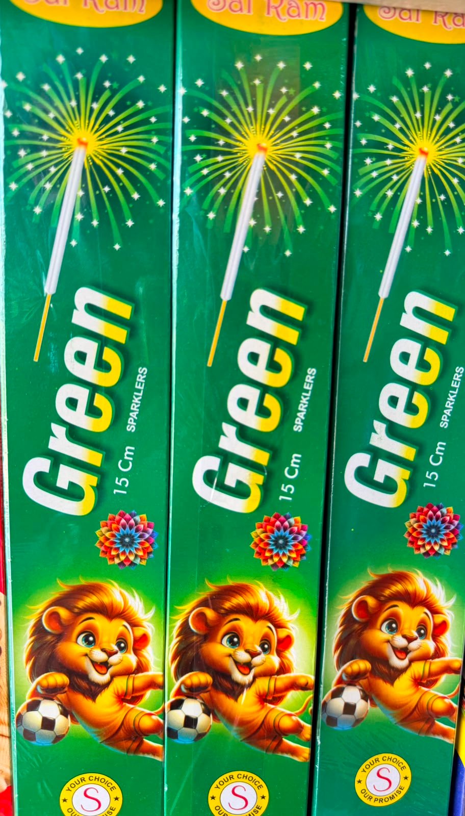 15cm GREEN SPARKLERS